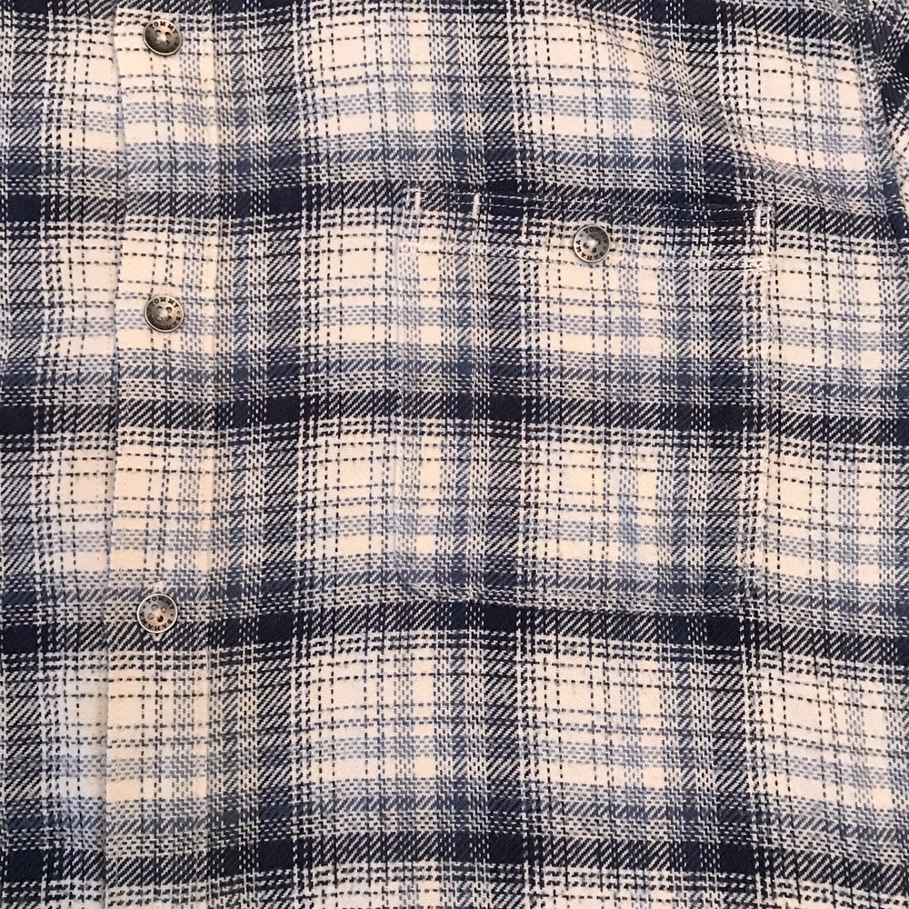 Tommy Bahama Heavyweight Flannel Shirt Mens Size XXL Plaid Blue White Cotton - Picture 7 of 14